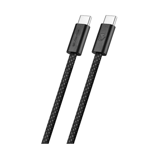 Volkano Weave Series 60w USB C to USB C 1.2m-Black