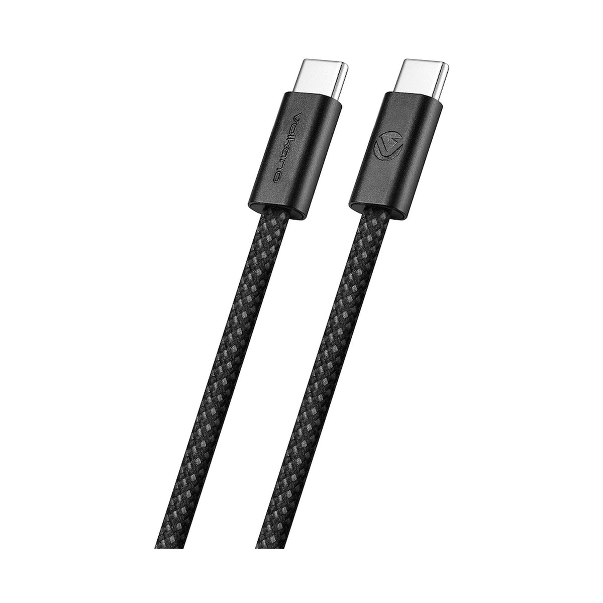 Volkano Weave Series 60w USB C to USB C 1.2m-Black