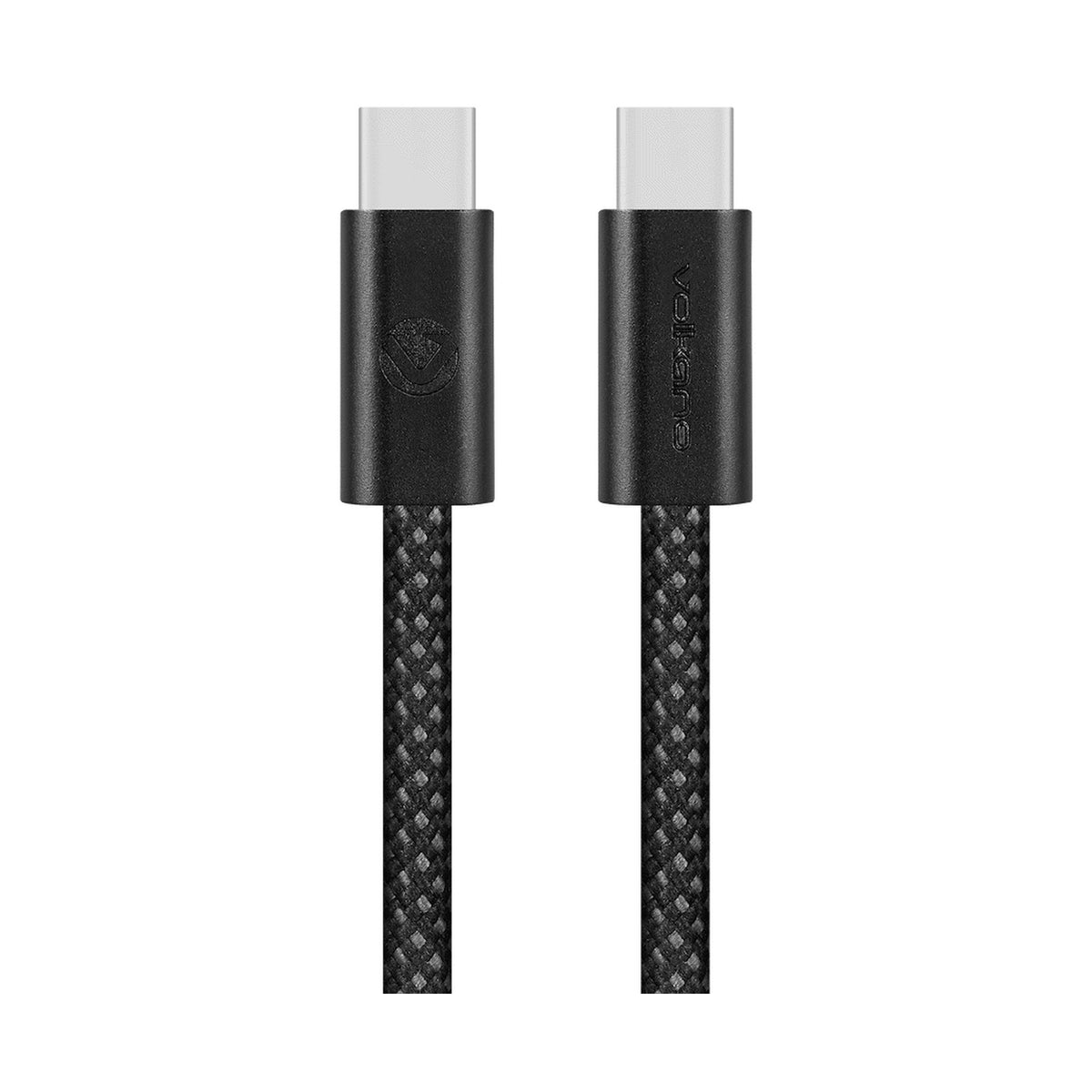 Volkano Weave Series 60w USB C to USB C 1.2m-Black