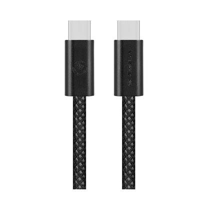 Volkano Weave Series 60w USB C to USB C 1.2m-Black