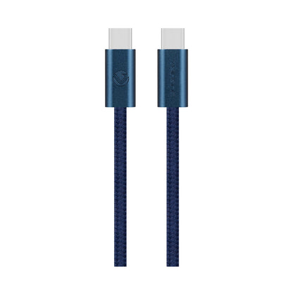 Volkano Weave Series 60w USB C to USB C 1.2m-Blue