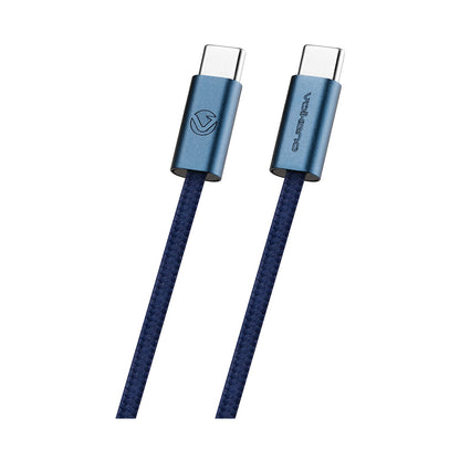 Volkano Weave Series 60w USB C to USB C 1.2m-Blue