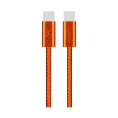 Volkano Weave Series 60w USB C to USB C 1.2m-Orange