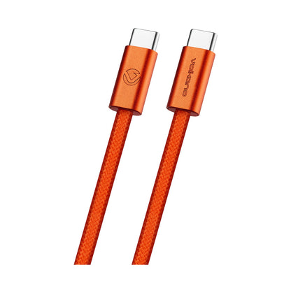 Volkano Weave Series 60w USB C to USB C 1.2m-Orange