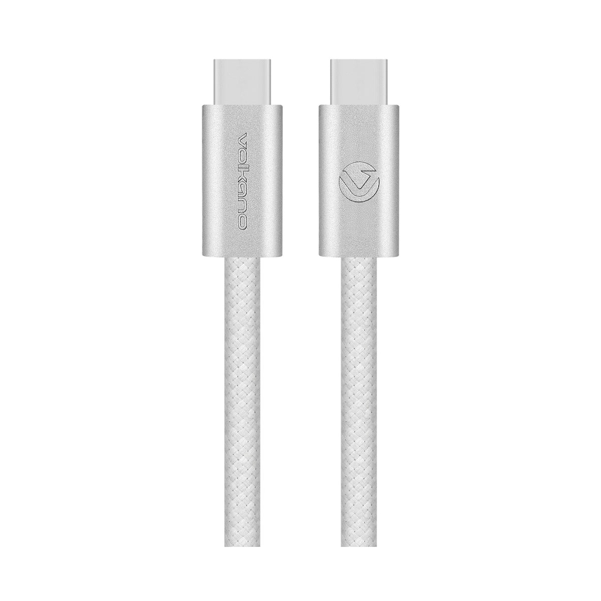 Volkano Weave Series 60w USB C to USB C 1.2m-White