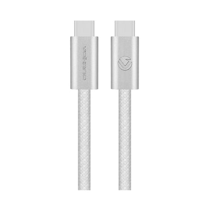 Volkano Weave Series 60w USB C to USB C 1.2m-White