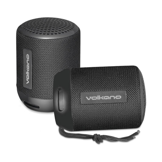 Volkano Gemini Series Pair of True Wireless Bluetooth Speakers - Black