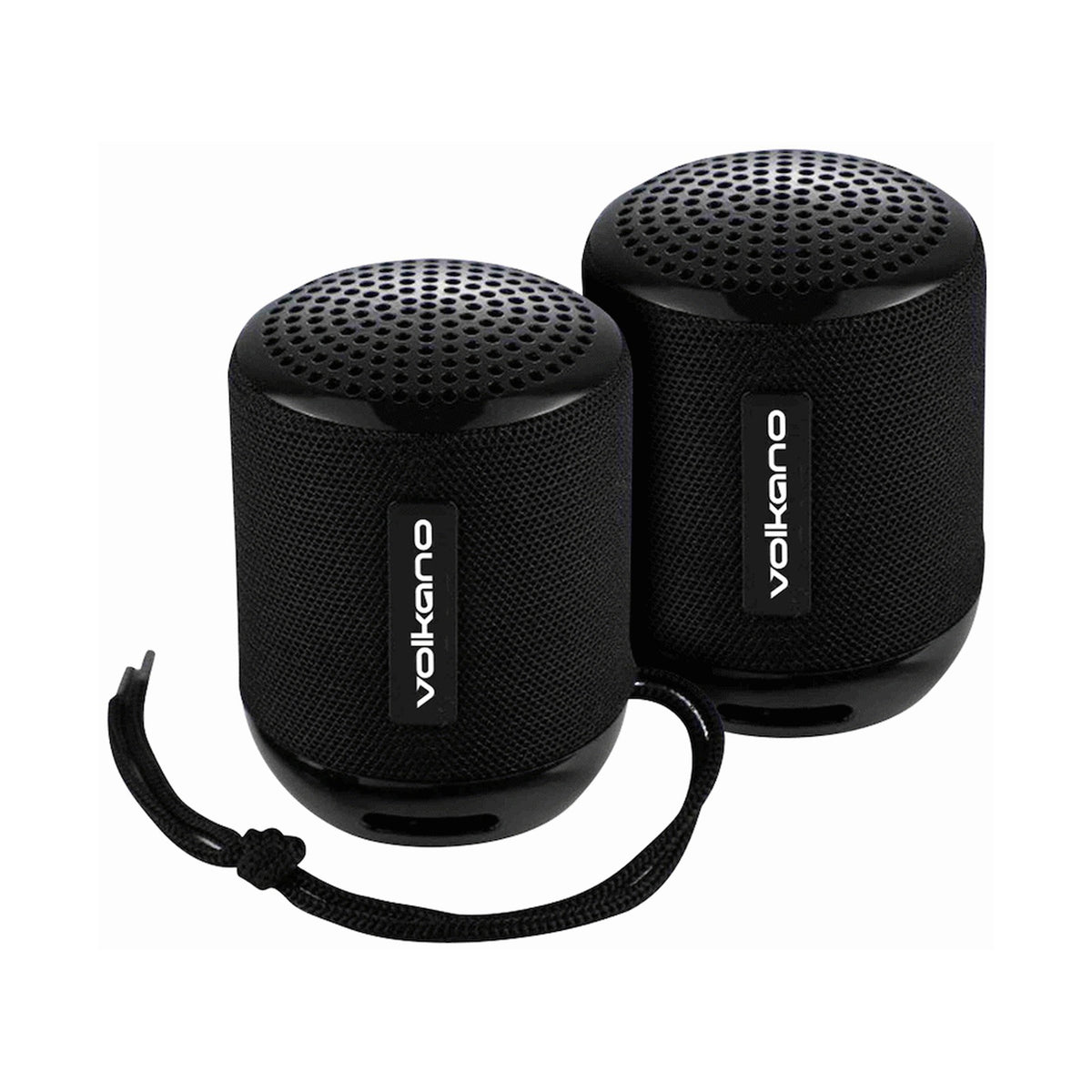 Volkano Gemini Series Pair of True Wireless Bluetooth Speakers - Black
