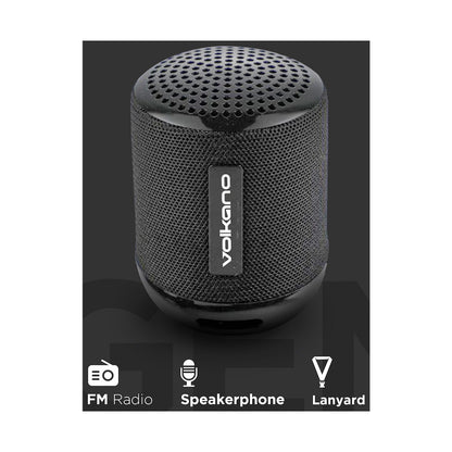 Volkano Gemini Series Pair of True Wireless Bluetooth Speakers - Black