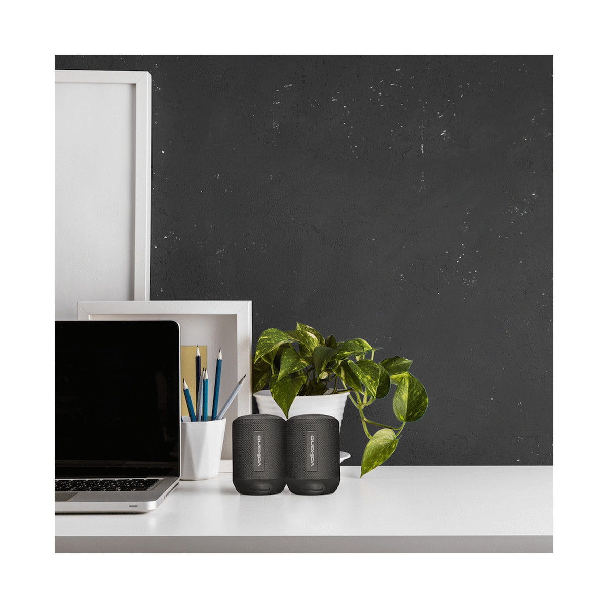 Volkano Gemini Series Pair of True Wireless Bluetooth Speakers - Black