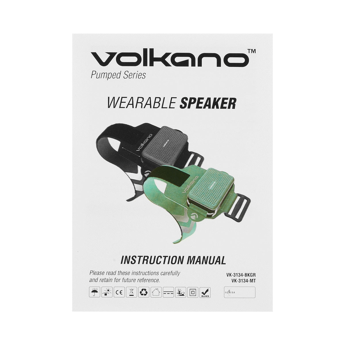 Volkano Pumped Series Wearable Speaker with Armband - Mint