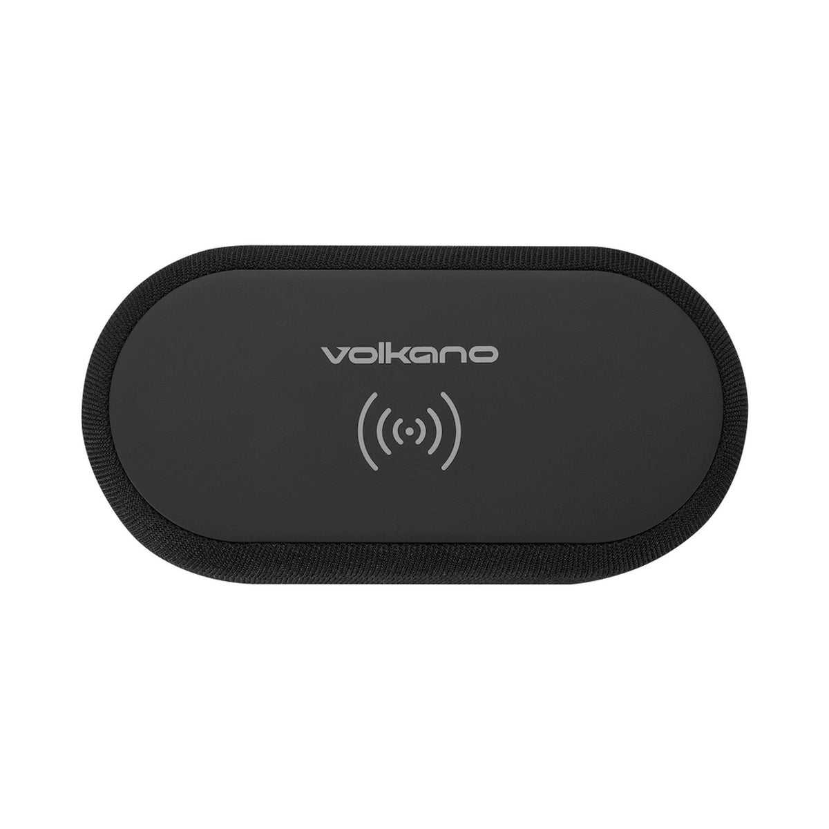 Volkano Radiant Series Alarm Clock with Wireless Charging and Speaker - Black