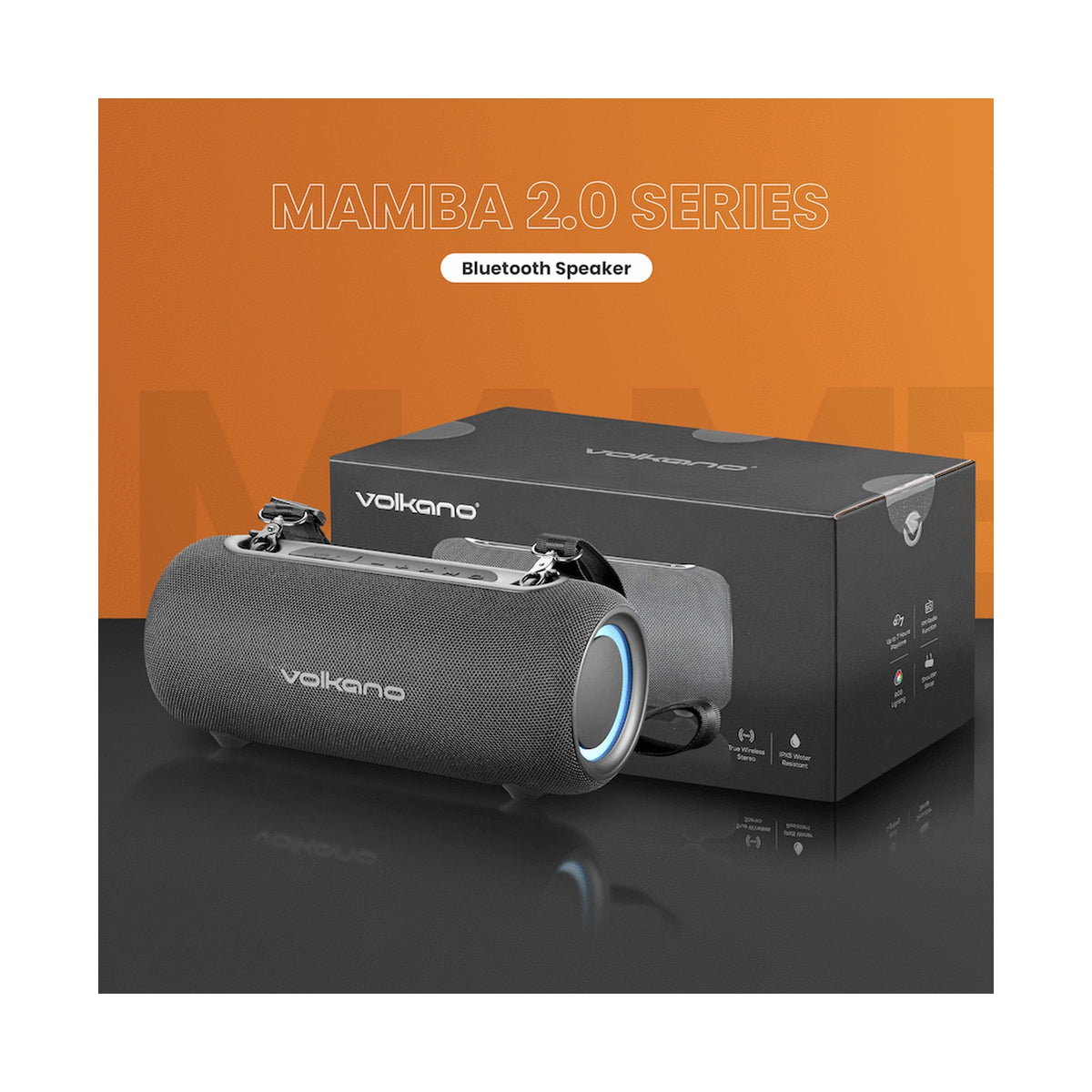 Volkano Mamba 2.0 Series Bluetooth Speaker - Black