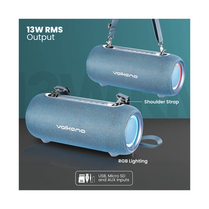 Volkano Mamba 2.0 Series Bluetooth Speaker - Blue