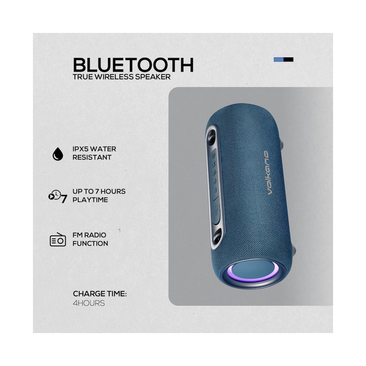 Volkano Mamba 2.0 Series Bluetooth Speaker - Blue