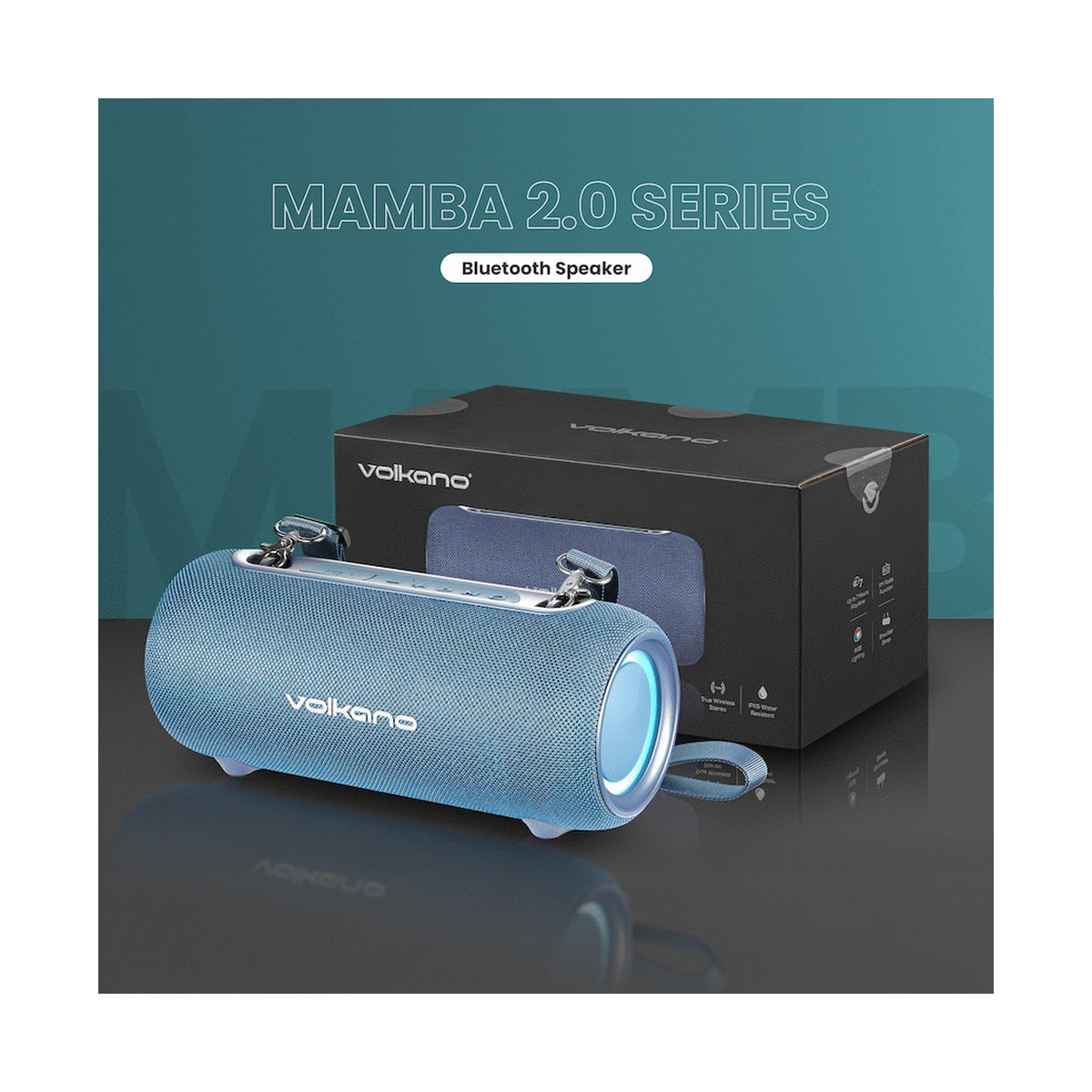 Volkano Mamba 2.0 Series Bluetooth Speaker - Blue