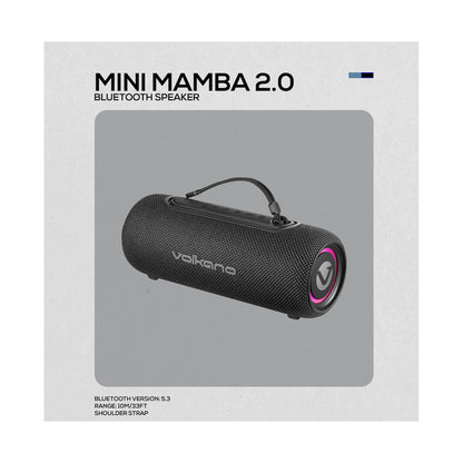 Volkano Mini Mamba 2.0 Series Bluetooth Speaker - Black