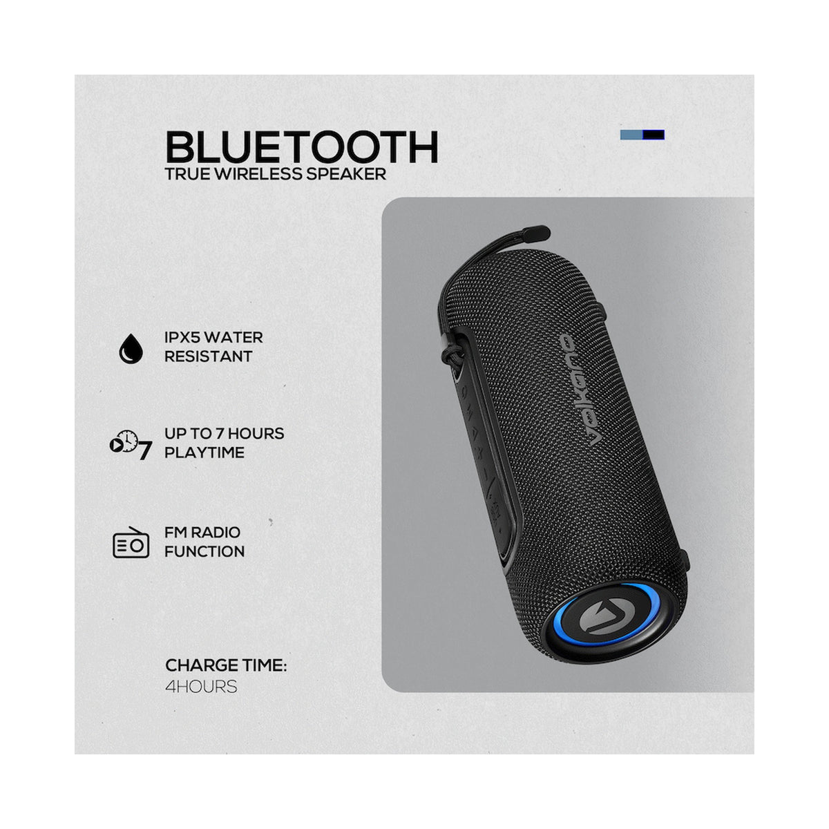 Volkano Mini Mamba 2.0 Series Bluetooth Speaker - Black