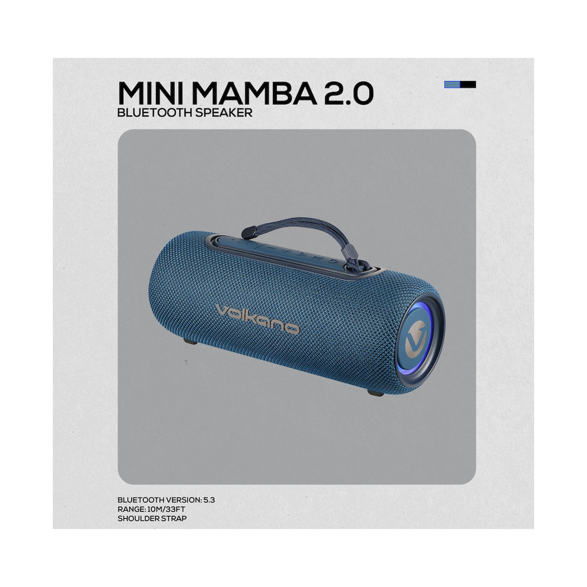 Volkano Mini Mamba 2.0 Series Bluetooth Speaker - Blue