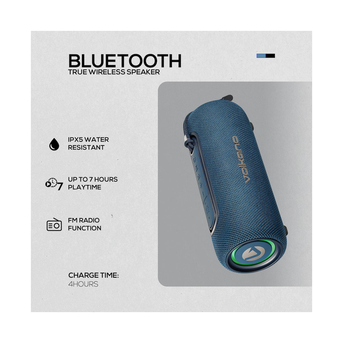 Volkano Mini Mamba 2.0 Series Bluetooth Speaker - Blue