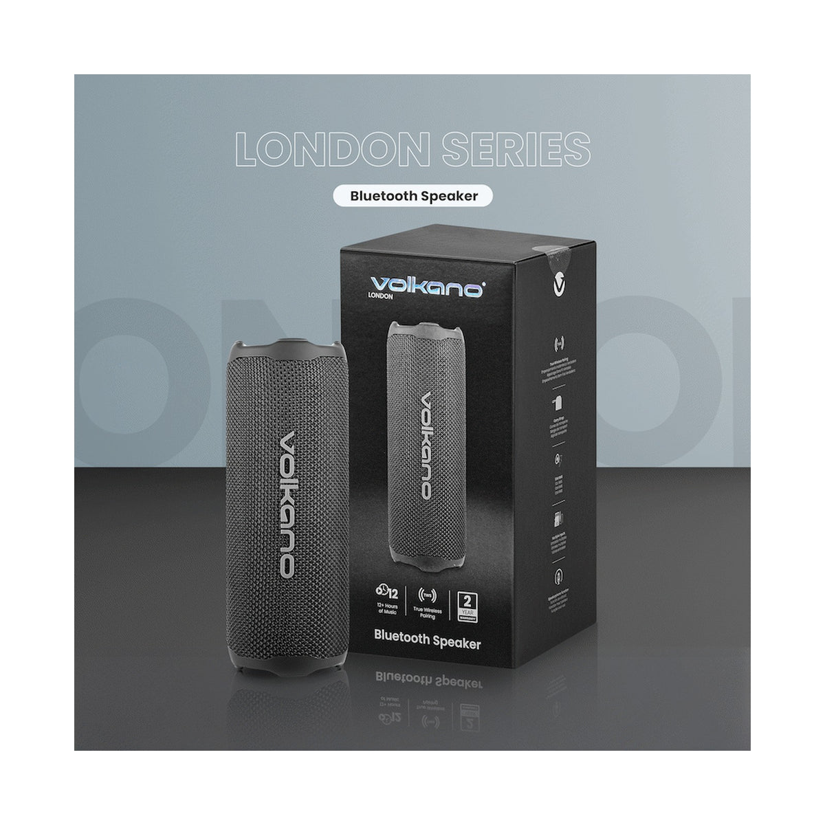 Volkano London Series Bluetooth Speaker - Black