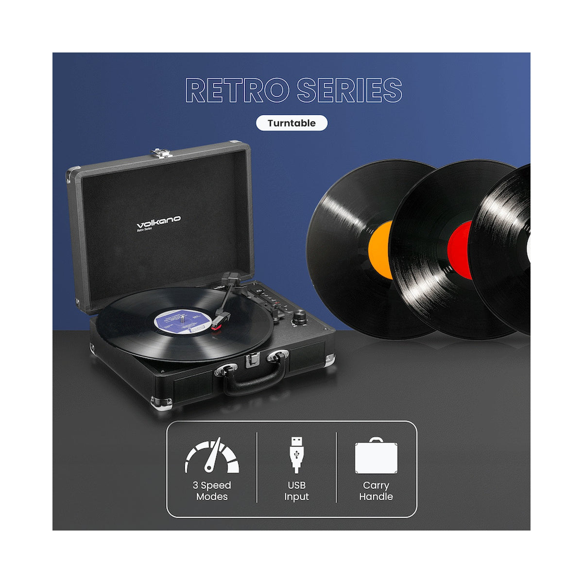 Volkano Retro Series Turntable