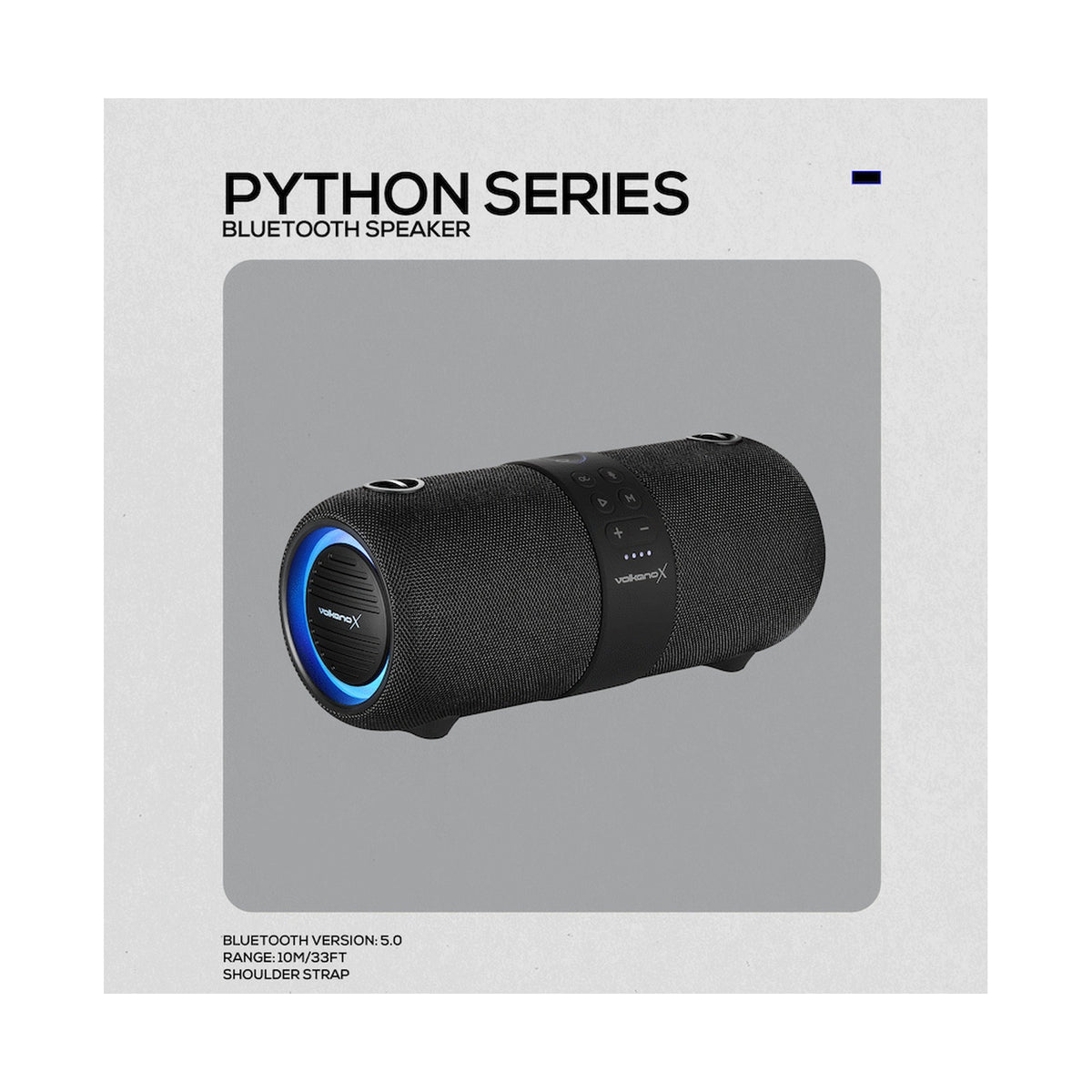 VolkanoX Python Series Bluetooth Speaker - Black