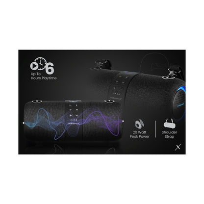 VolkanoX Python Series Bluetooth Speaker - Black