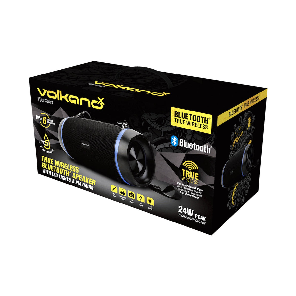 VolkanoX Viper Series Bluetooth Speaker - Black