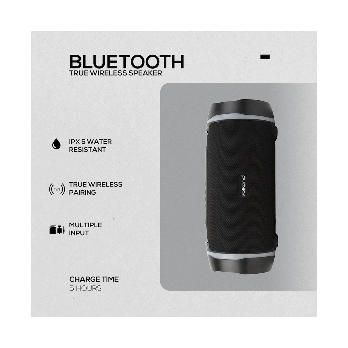 VolkanoX Viper Series Bluetooth Speaker - Black