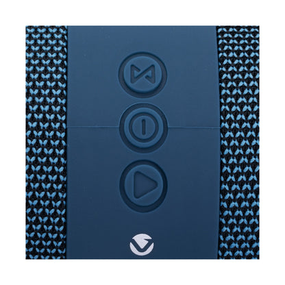 Volkano Flow Series Portable Bluetooth Speaker - Blue with Blue Buttons