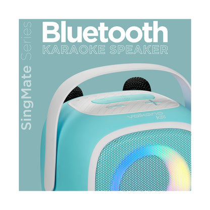 Volkano Kids SingMate Series Bluetooth Speaker with 2 Wireless Microphones - Mint