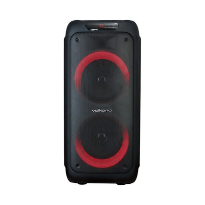 Volkano Helios Series Dual 8" Party Speaker with Microphone & Light Effects