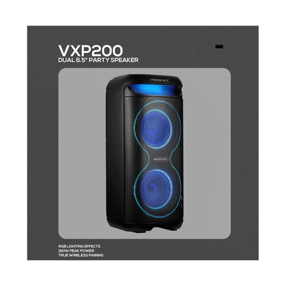 VolkanoX VXP200 Dual 6.5" Party Speaker  - Black