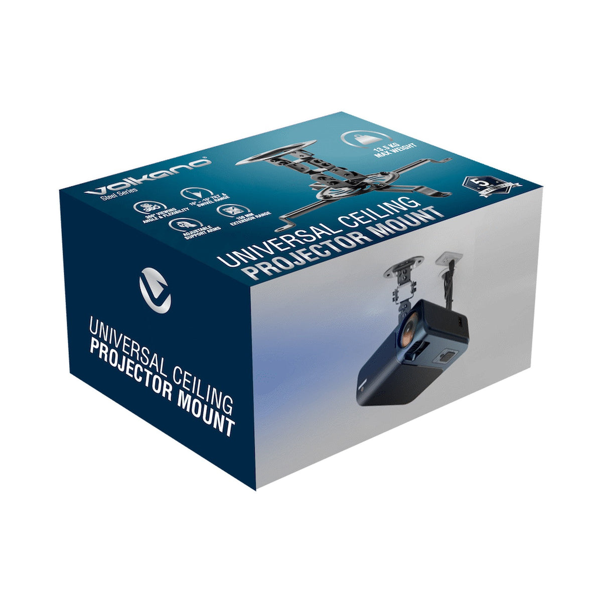 Volkano Steel Series Projector Ceiling Mount
