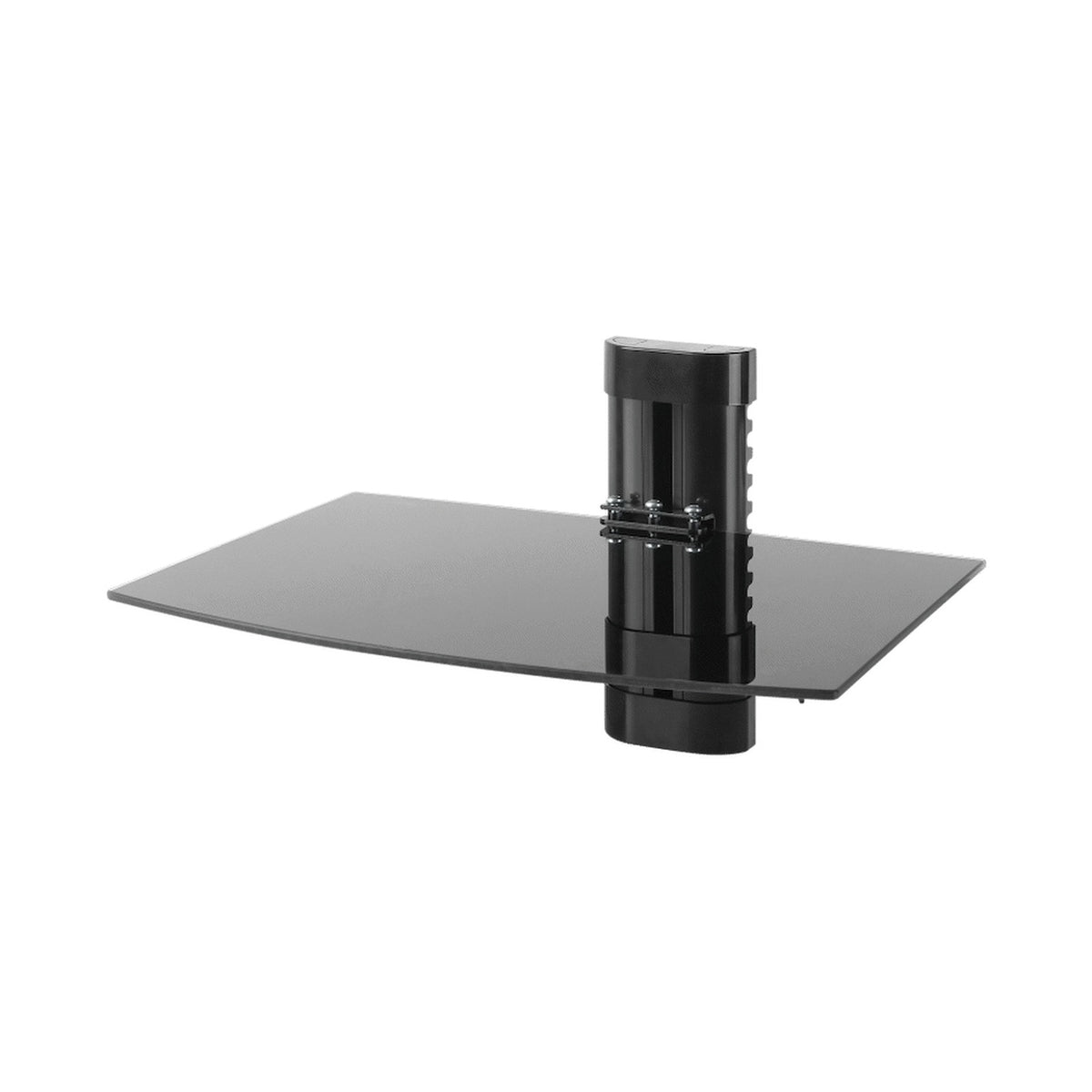 Volkano Steel Series Aluminium, Steel and Tempered Glass Single Shelf Unit