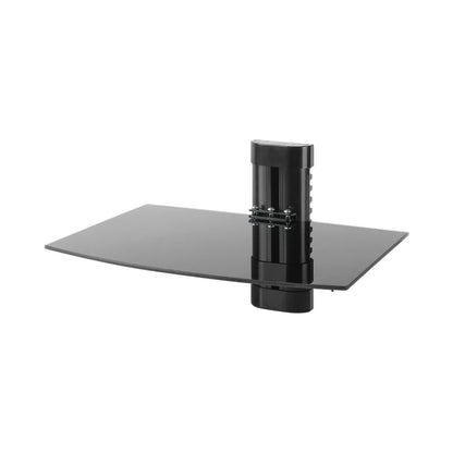 Volkano Steel Series Aluminium, Steel and Tempered Glass Single Shelf Unit