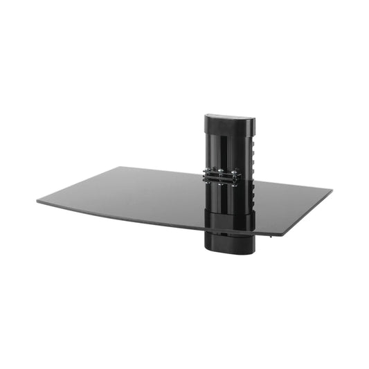 Volkano Steel Series Aluminium, Steel and Tempered Glass Single Shelf Unit