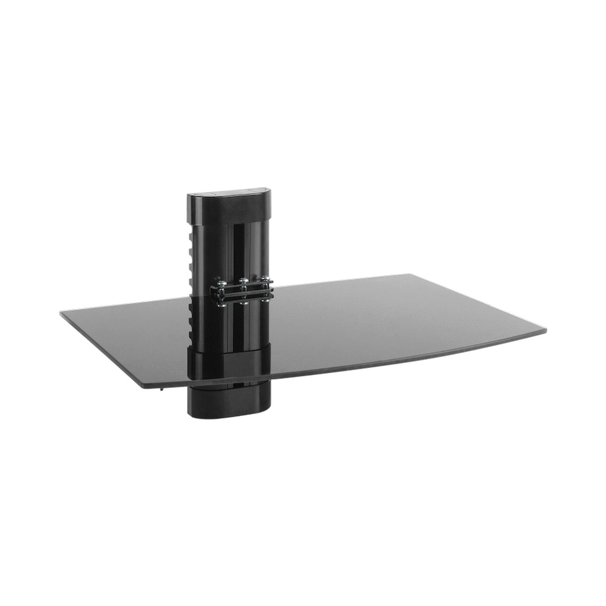 Volkano Steel Series Aluminium, Steel and Tempered Glass Single Shelf Unit