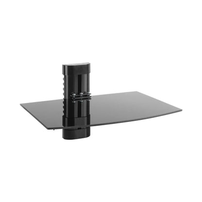 Volkano Steel Series Aluminium, Steel and Tempered Glass Single Shelf Unit
