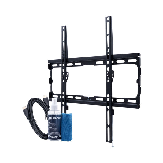 Volkano Steel Series Fixed TV Wall Mount Bundle for up to 70" TVs
