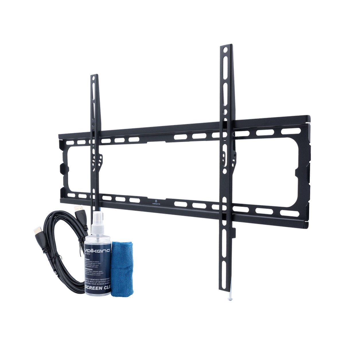 Volkano Steel Series Fixed TV Wall Mount Bundle for up to 86" TVs