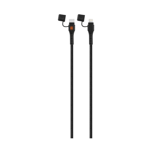 Rugged by Volkano Waterproof and Dustproof Type-C to MFI Lightning Cable - 1.2m