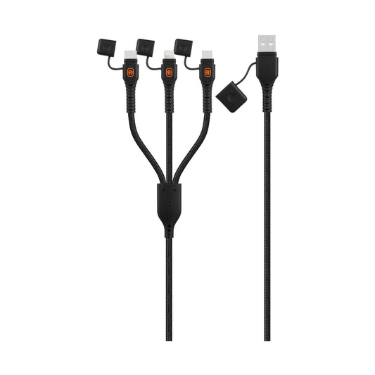 Rugged by Volkano Water- and Dust-Proof USB to 3-in-1 Cable - 1.2m
