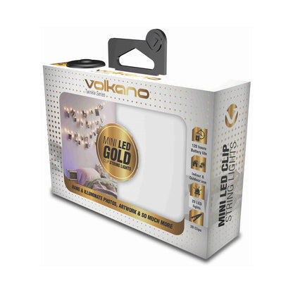 Volkano Twinkle Series Photo Clips with LED Lights - Gold