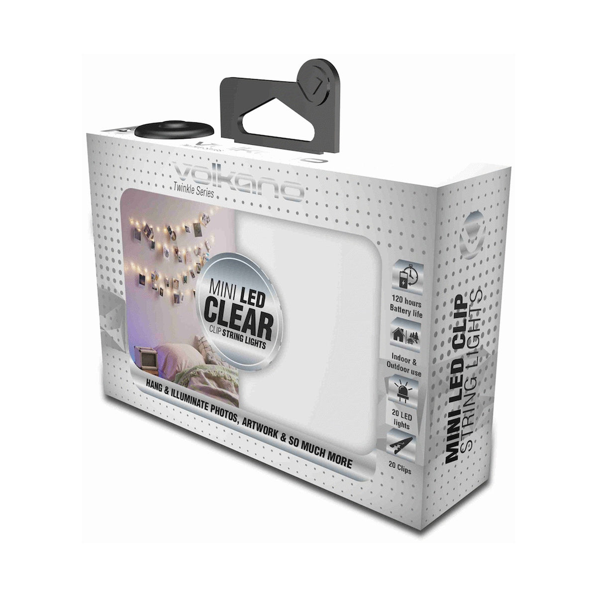 Volkano Twinkle Series Clear Photo Clips with LED Lights