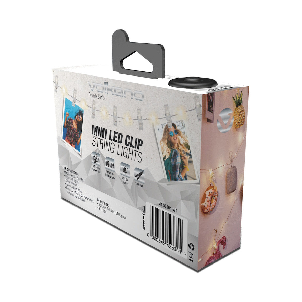 Volkano Twinkle Series Clear Photo Clips with LED Lights