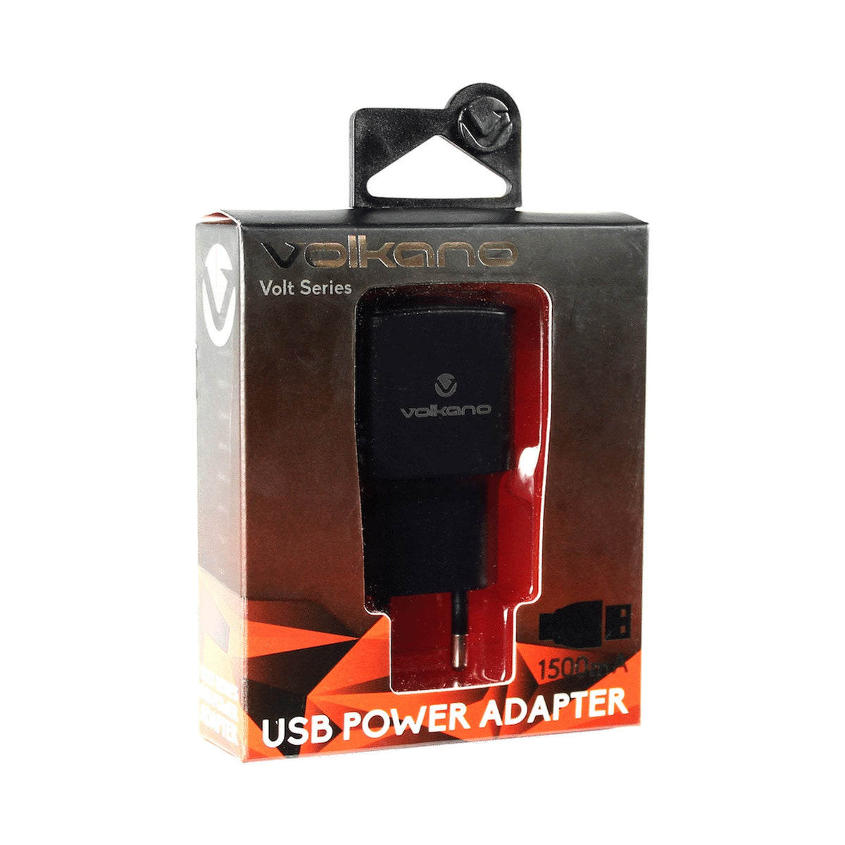 Volkano Volt M Series 2a USB Wall Charger - Black with Micro USB