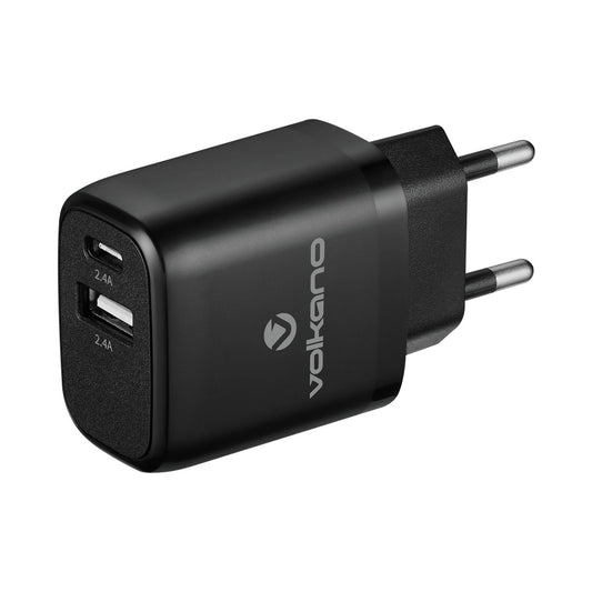 Volkano Volt-C Series 2a USB Wall Charger with USB Type-C Cable Included