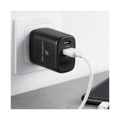 Volkano Volt-C Series Dual USB and USB-C Wall Charger with USB to USB-C Cable Included